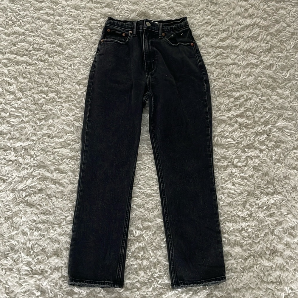 Abercrombie & Fitch The Ankle Straight Ultra High Rise - Curve Love Jean